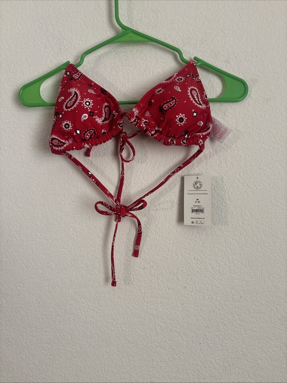 Women’s Red Bandanna Top Medium No Boundaries